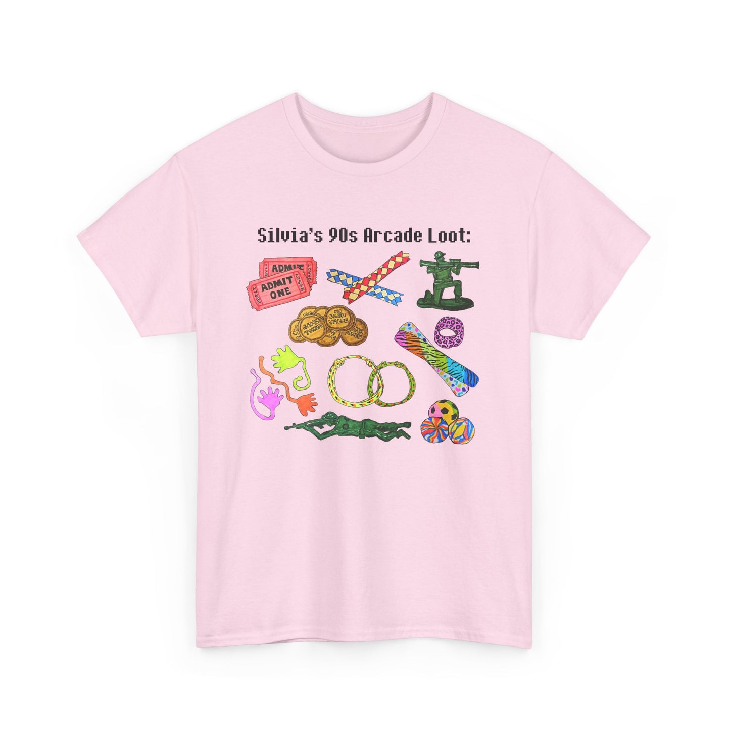 90's Throwback T-Shirt | Hand-Drawn Arcade Prizes Retro Nostalgia Gift