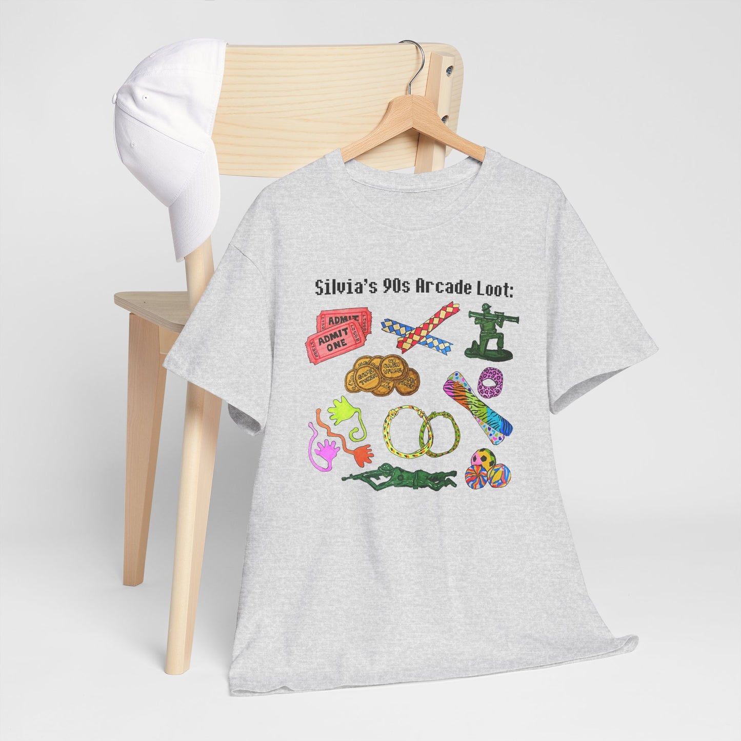 90's Throwback T-Shirt | Hand-Drawn Arcade Prizes Retro Nostalgia Gift