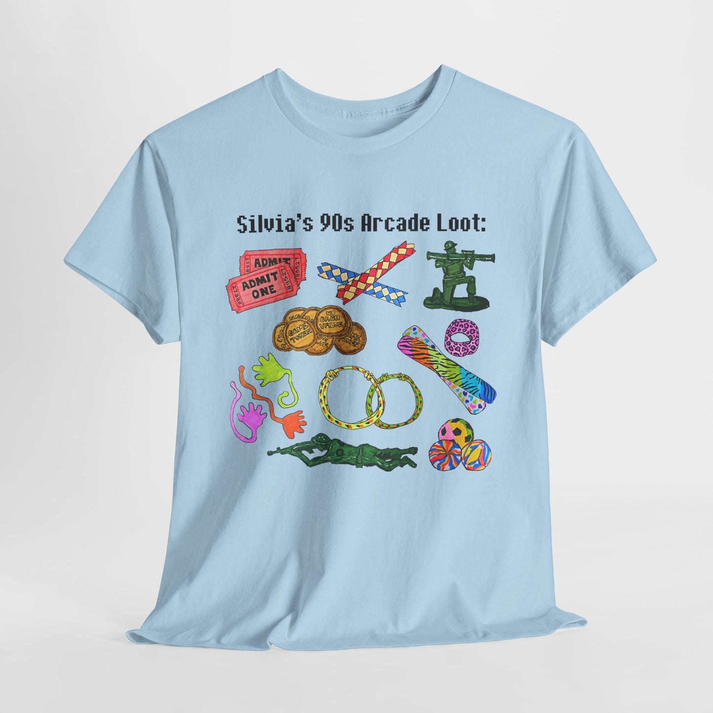 90's Throwback T-Shirt | Hand-Drawn Arcade Prizes Retro Nostalgia Gift