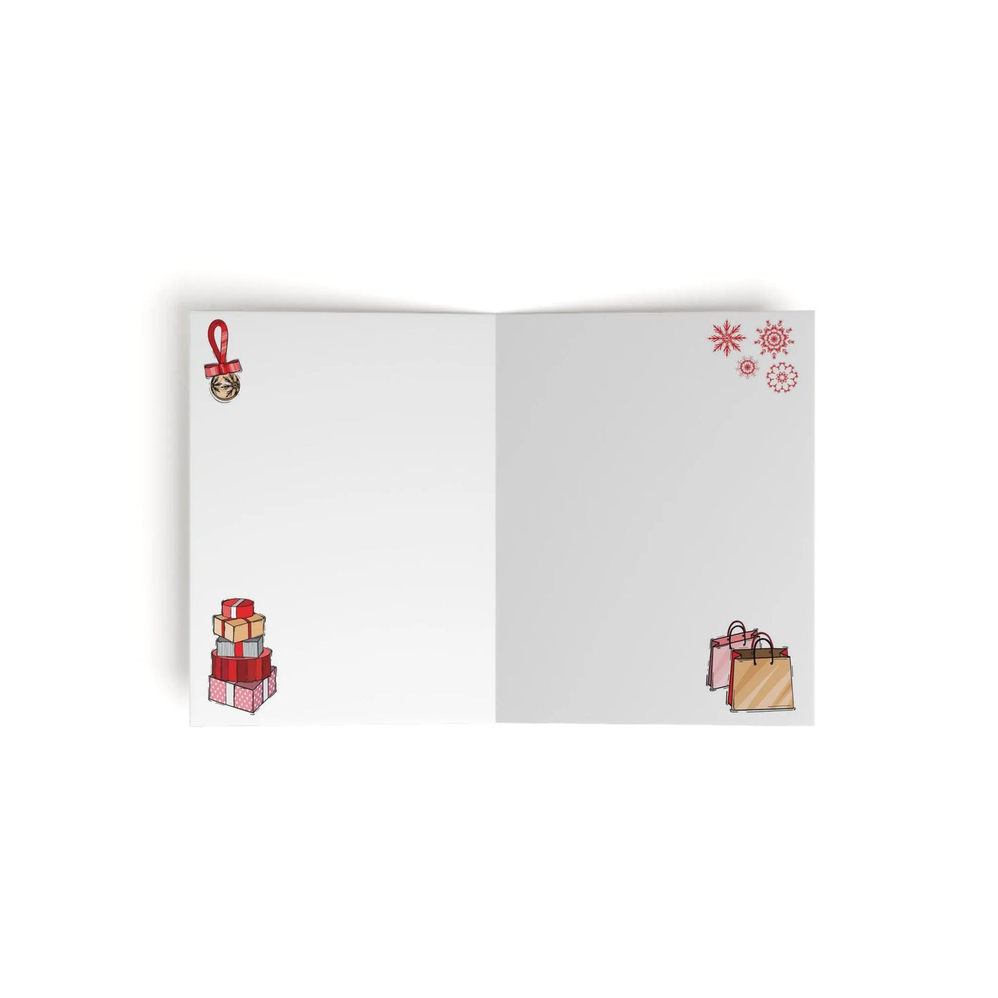 Fashion Christmas Holiday Card w/ Sticker and Envelope