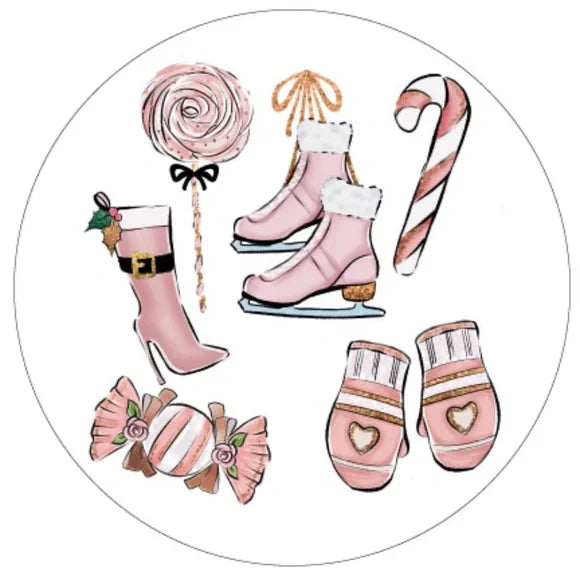 Fashion Christmas Holiday Sticker Sheet | Fashionista Scrapbook Sticker Stocking Stuffers