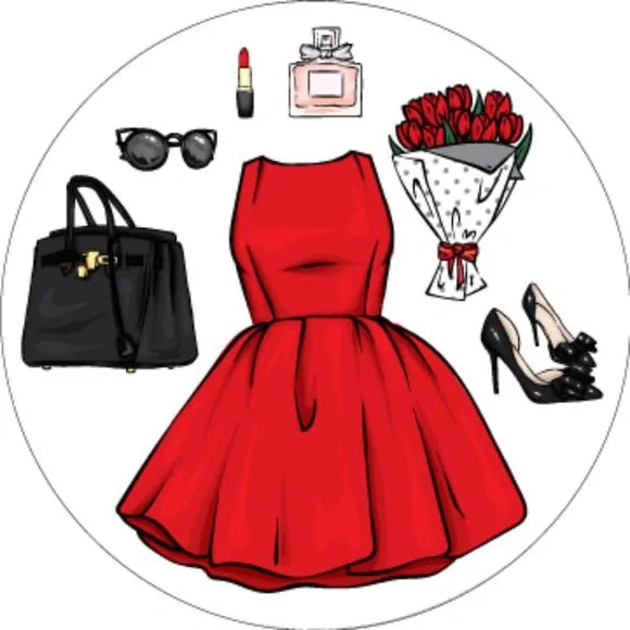 Fashion Sticker Sheet | Fashionista Scrapbook Sticker Handbag Purse Shoes