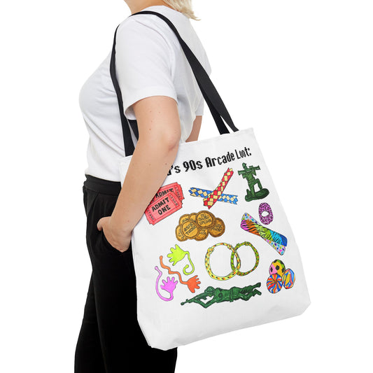 90s Retro Tote Bag Arcade Prizes | Custom Nostalgic 90s Kids Gift