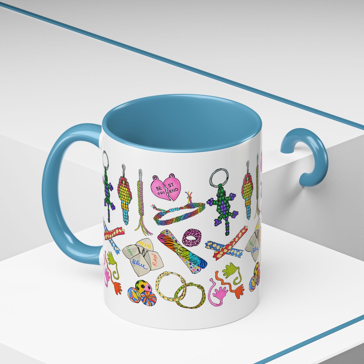 90s Girl Throwback Mug | 90s Nostalgia Hand Drawn Retro Accessories Mug