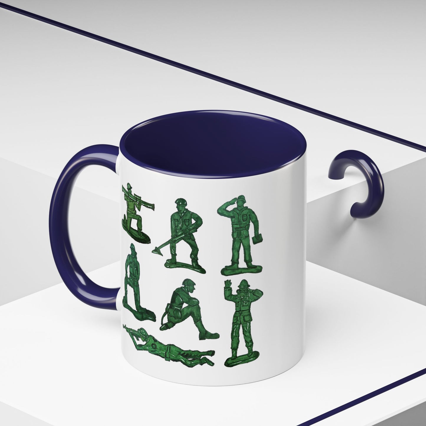 90s Nostalgia Mug Gift for Dad, Husband, Uncle – Retro Army Men Toys Cup for Gamers