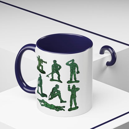 90s Nostalgia Mug Gift for Dad, Husband, Uncle – Retro Army Men Toys Cup for Gamers