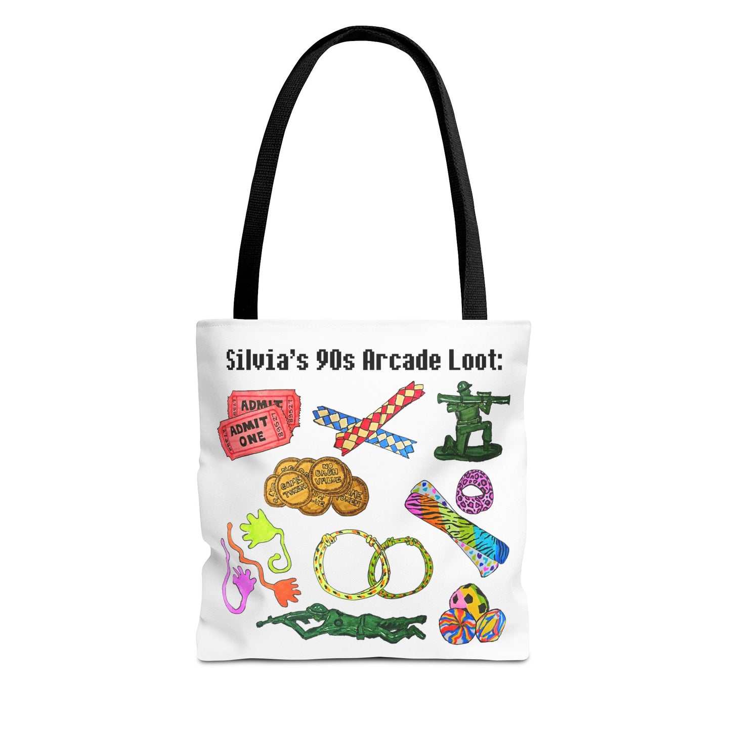 90s Retro Tote Bag Arcade Prizes | Custom Nostalgic 90s Kids Gift