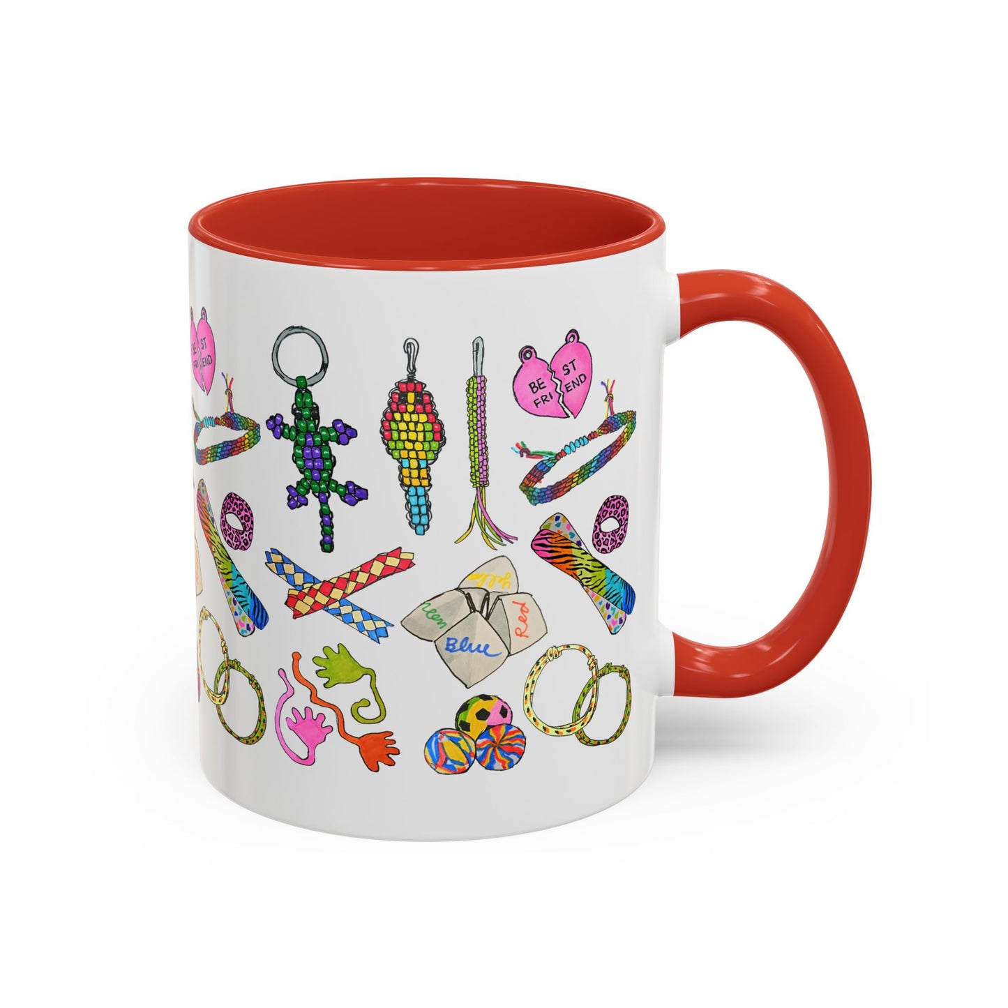 90s Girl Throwback Mug | 90s Nostalgia Hand Drawn Retro Accessories Mug
