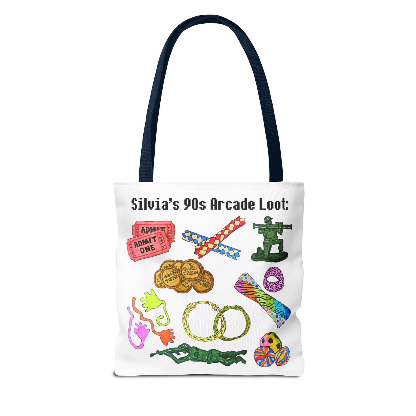 90s Retro Tote Bag Arcade Prizes | Custom Nostalgic 90s Kids Gift