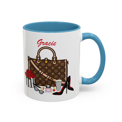 Custom Fashion Mug Christmas Present | Personalized Handbag Lover Gift