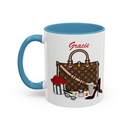 Custom Fashion Mug Christmas Present | Personalized Handbag Lover Gift