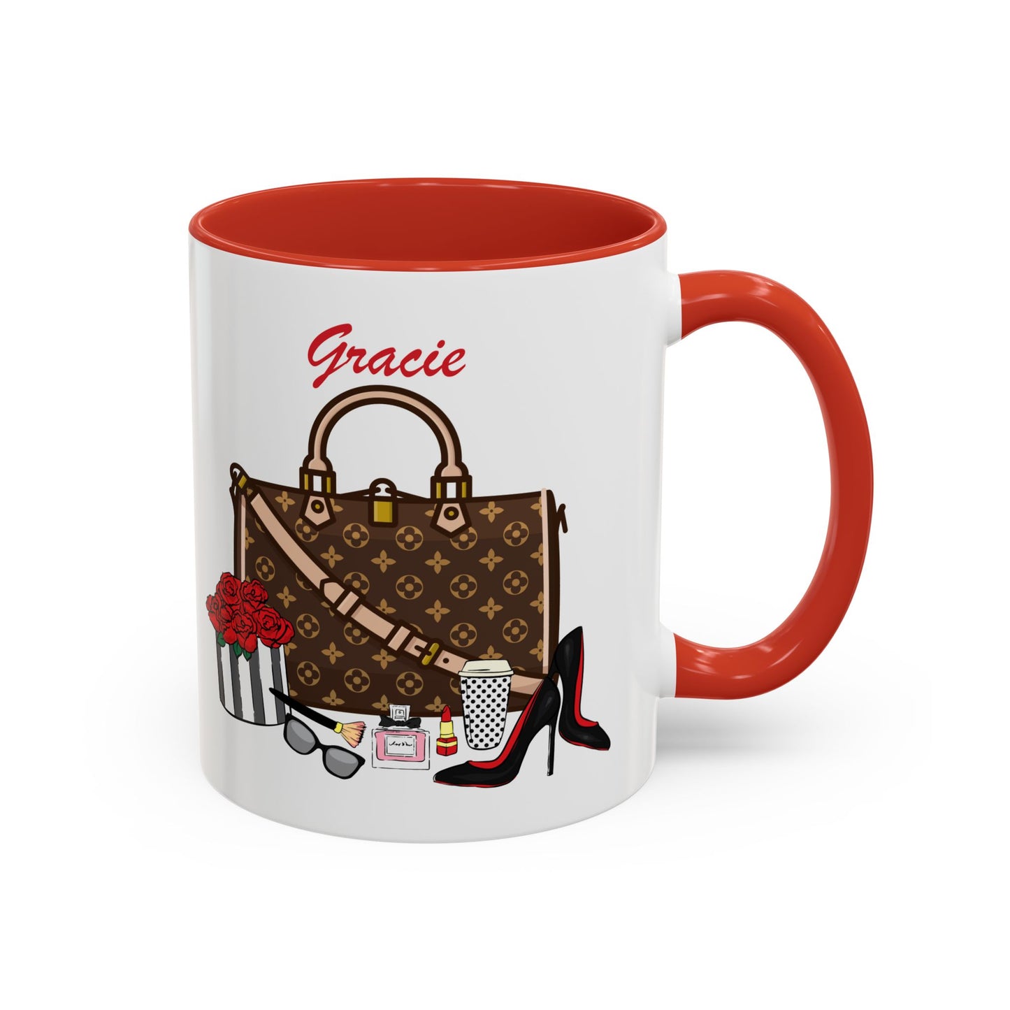 Custom Fashion Mug Christmas Present | Personalized Handbag Lover Gift