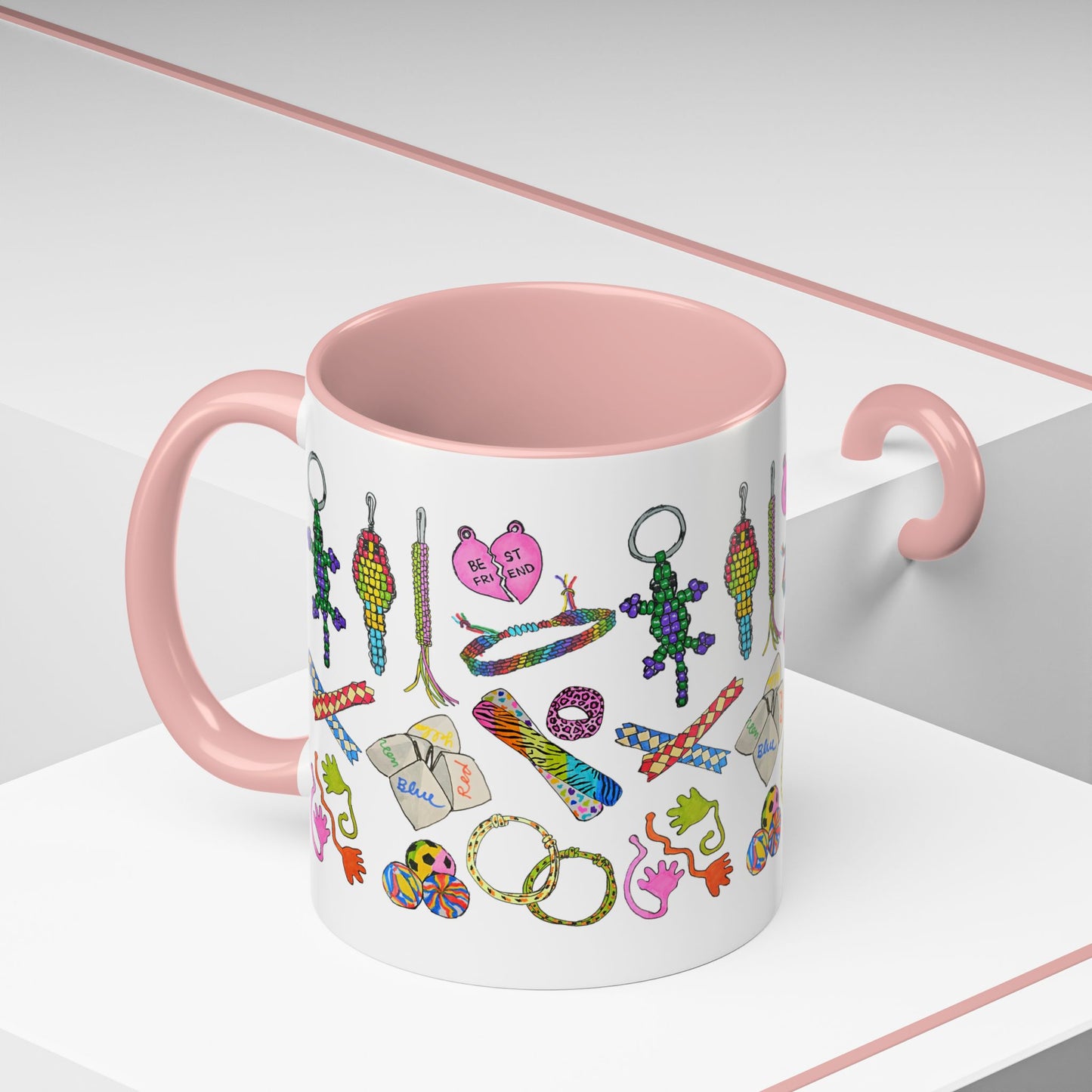 90s Girl Throwback Mug | 90s Nostalgia Hand Drawn Retro Accessories Mug