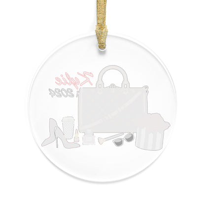 Personalized Fashion Holiday Christmas Ornament | Custom Clear Handbag Hanging Ornament