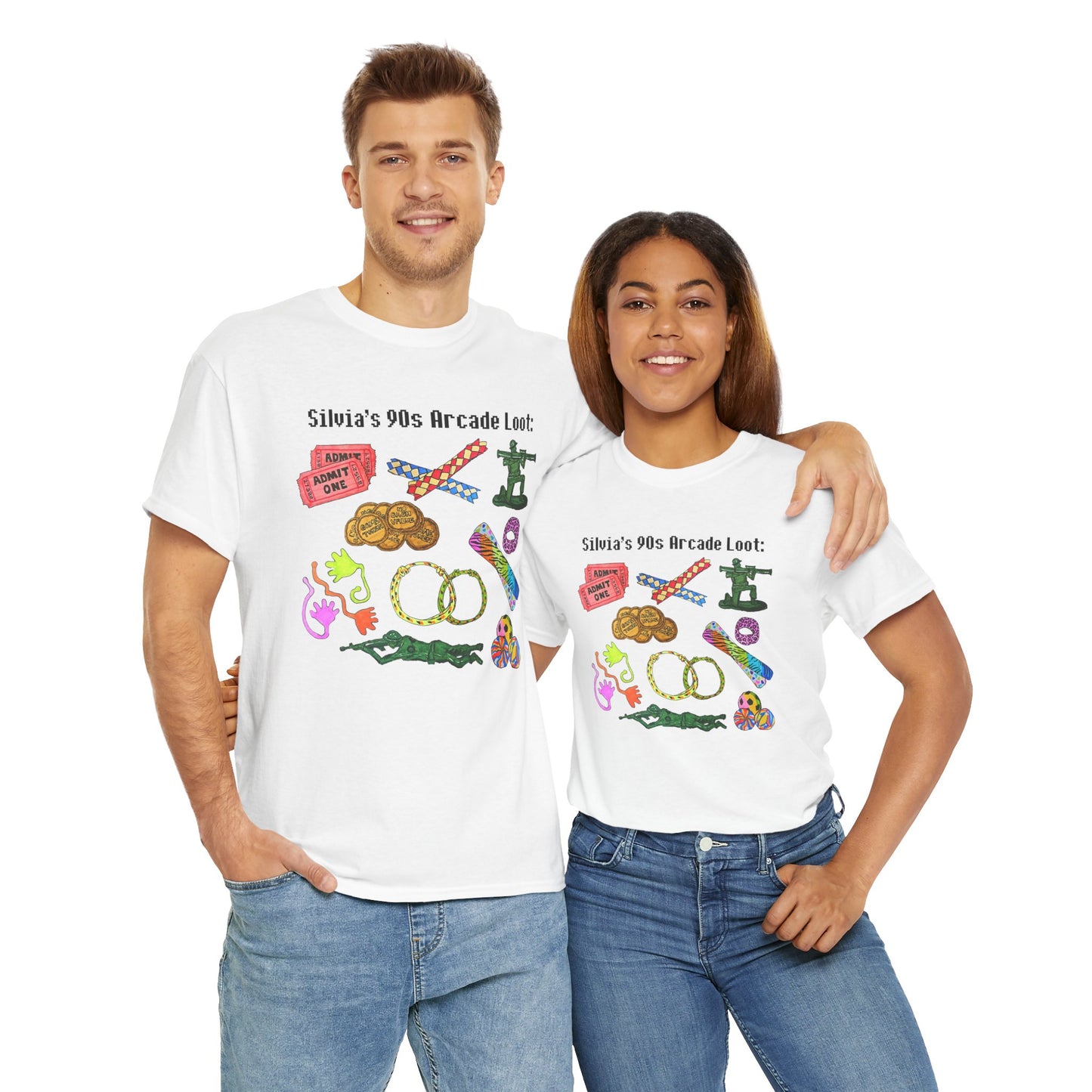 90's Throwback T-Shirt | Hand-Drawn Arcade Prizes Retro Nostalgia Gift
