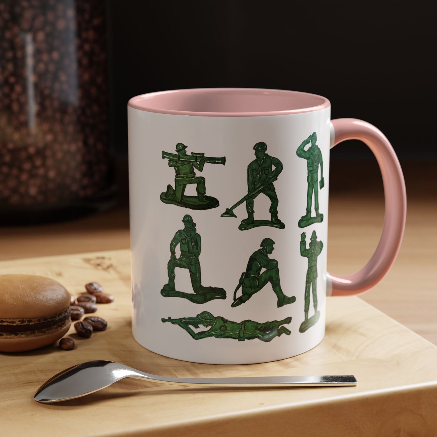 90s Nostalgia Mug Gift for Dad, Husband, Uncle – Retro Army Men Toys Cup for Gamers