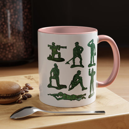 90s Nostalgia Mug Gift for Dad, Husband, Uncle – Retro Army Men Toys Cup for Gamers