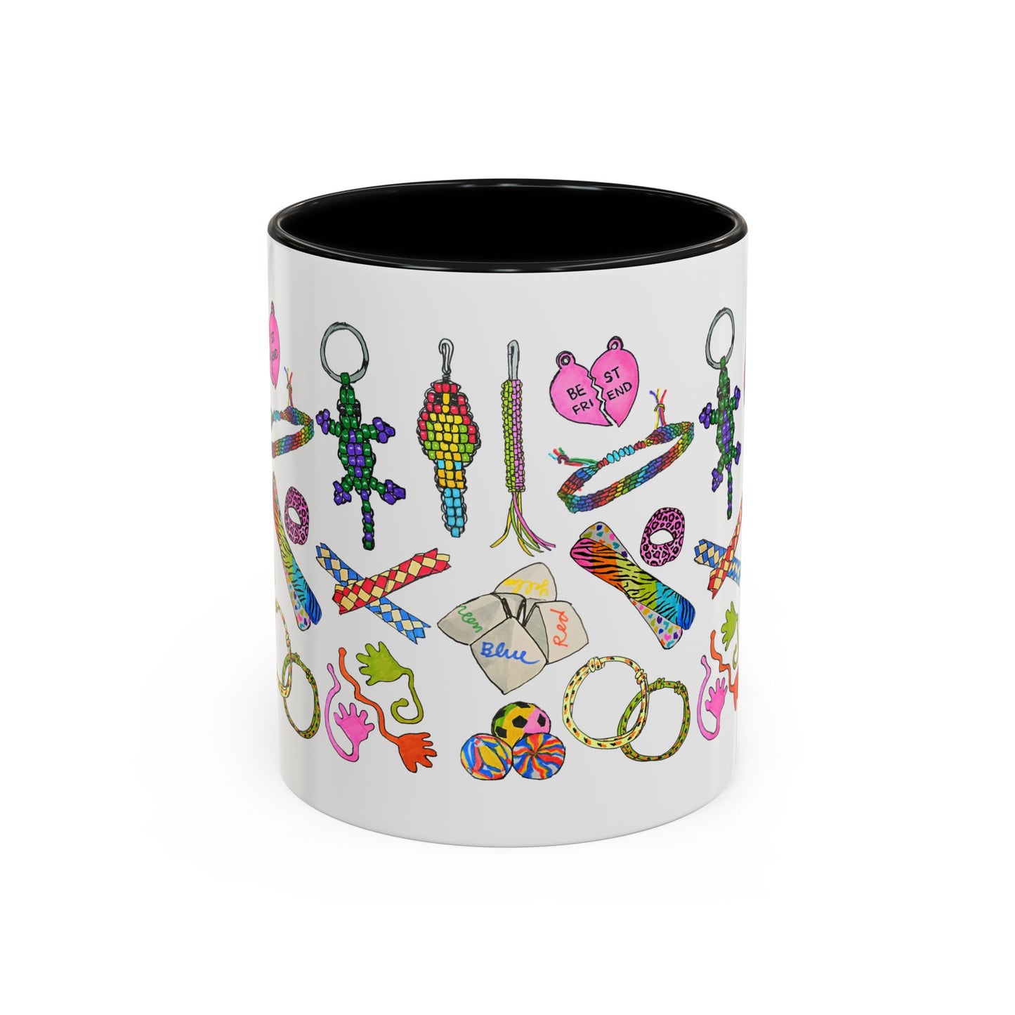 90s Girl Throwback Mug | 90s Nostalgia Hand Drawn Retro Accessories Mug