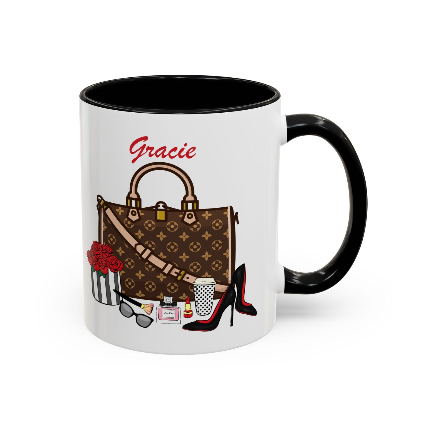 Custom Fashion Mug Christmas Present | Personalized Handbag Lover Gift