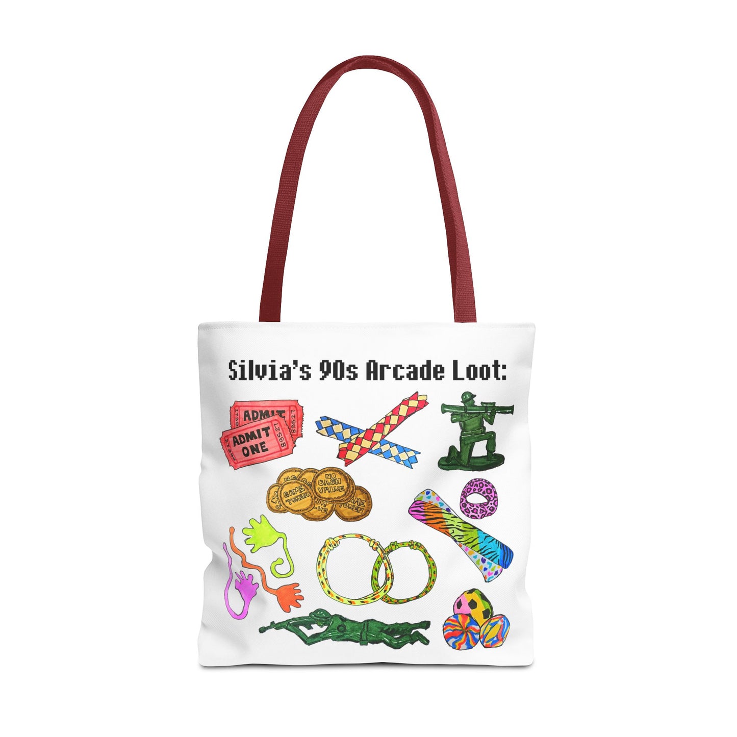 90s Retro Tote Bag Arcade Prizes | Custom Nostalgic 90s Kids Gift