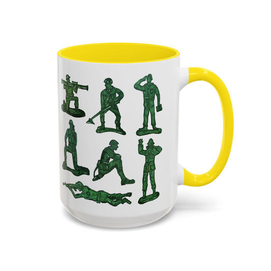90s Nostalgia Mug Gift for Dad, Husband, Uncle – Retro Army Men Toys Cup for Gamers