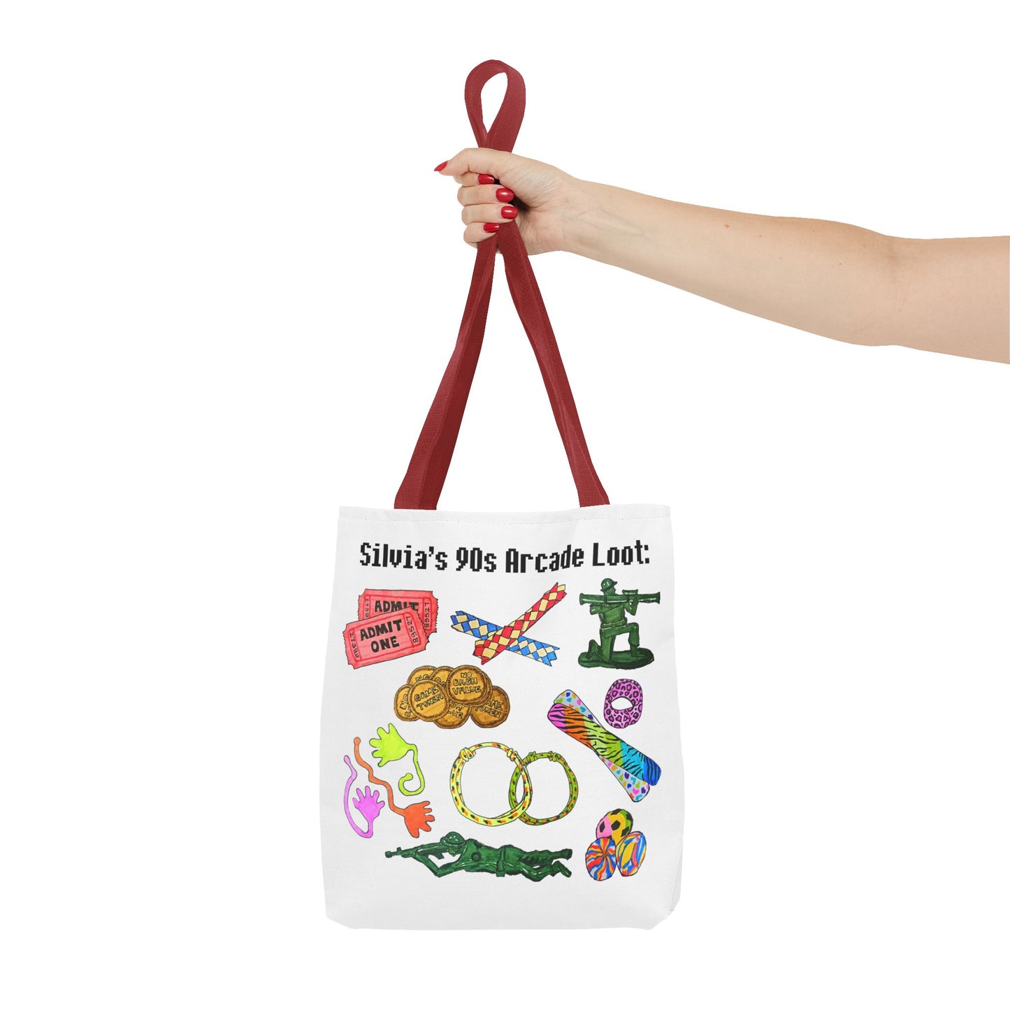 90s Retro Tote Bag Arcade Prizes | Custom Nostalgic 90s Kids Gift