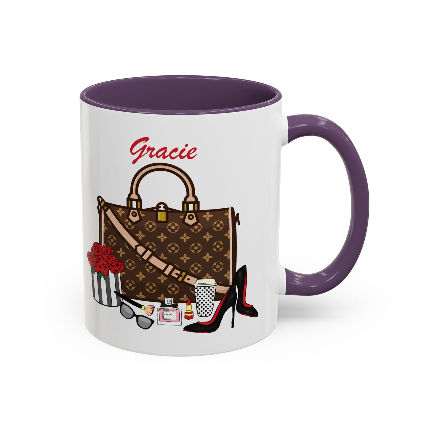 Custom Fashion Mug Christmas Present | Personalized Handbag Lover Gift