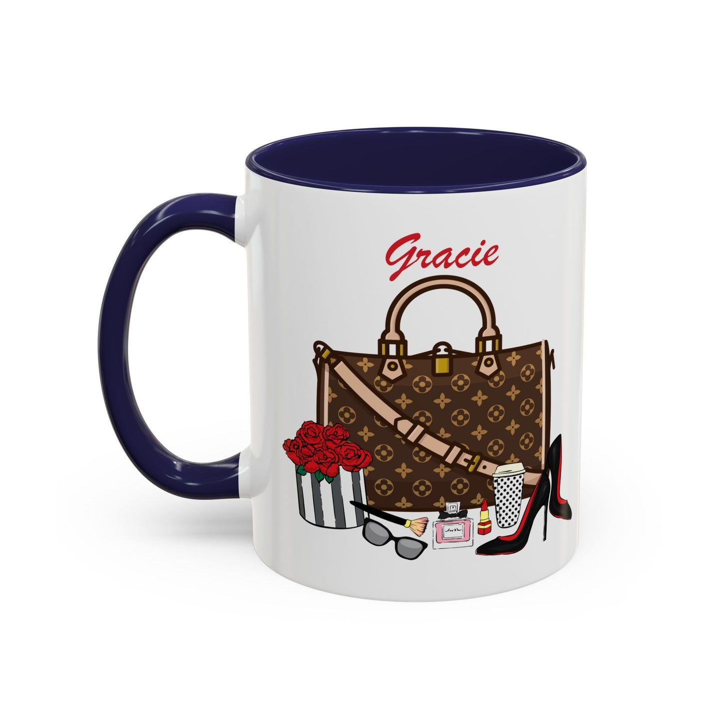 Custom Fashion Mug Christmas Present | Personalized Handbag Lover Gift