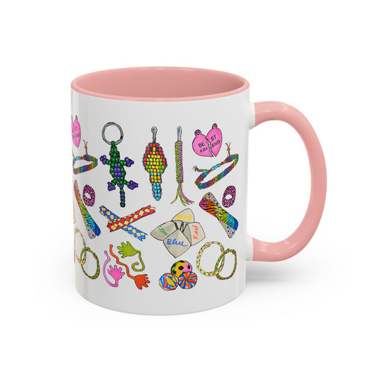 90s Girl Throwback Mug | 90s Nostalgia Hand Drawn Retro Accessories Mug