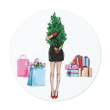 Fashion Christmas Holiday Card w/ Sticker and Envelope