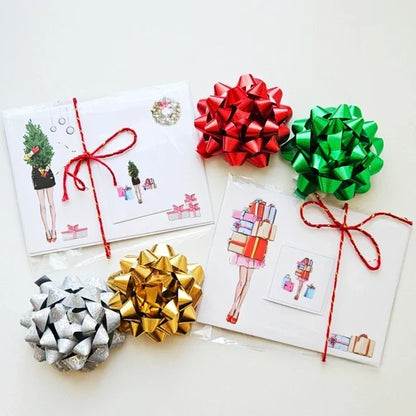 x12 Fashion Christmas Card Set Cute Pretty Fashionista Holiday Boxed Stationery Set
