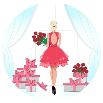 Fashion Christmas Holiday Sticker Sheet | Fashionista Scrapbook Sticker Stocking Stuffers
