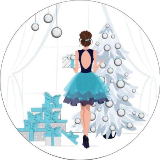 Fashion Christmas Holiday Sticker Sheet | Fashionista Scrapbook Sticker Stocking Stuffers
