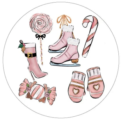 Fashion Christmas Holiday Sticker Sheet | Fashionista Scrapbook Sticker Stocking Stuffers