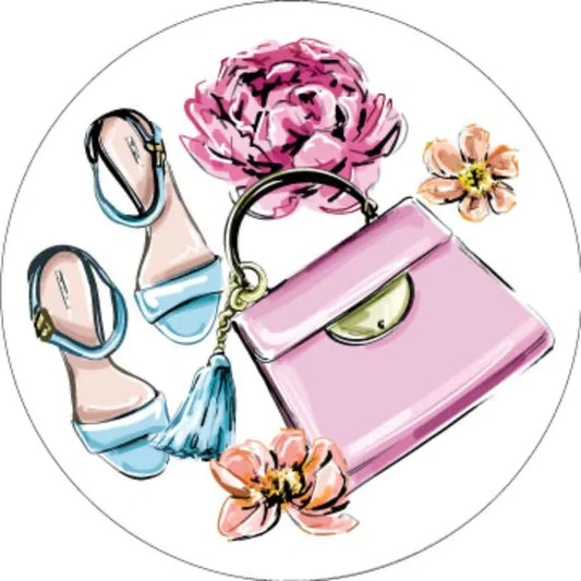 Fashion Sticker Sheet | Fashionista Scrapbook Sticker Handbag Purse Shoes